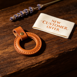Belmont Cognac Leather Loop Charm | NEW CUSTOMER OFFER